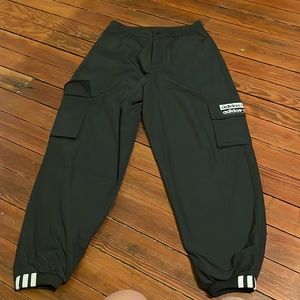 High waisted Adidas nylon joggers